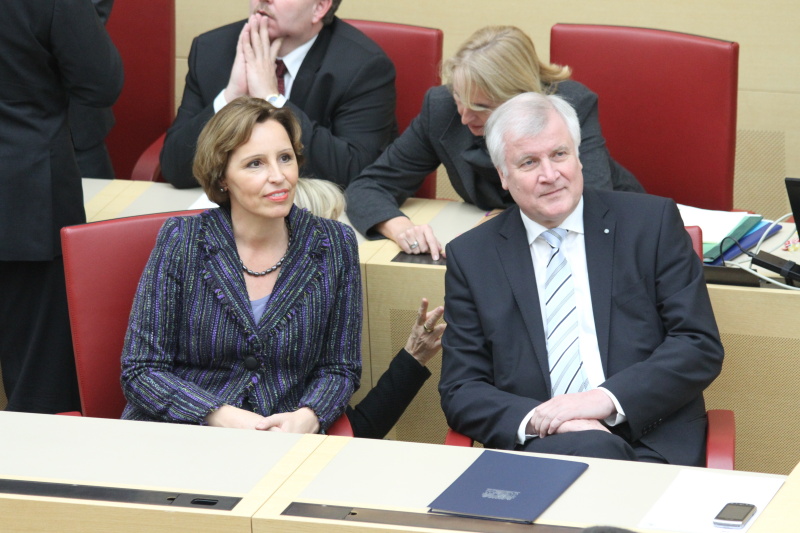 Christine Haderthauer, Leiterin der Bayerischen Staatskanzlei, und Ministerpräsident Horst Seehofer. 