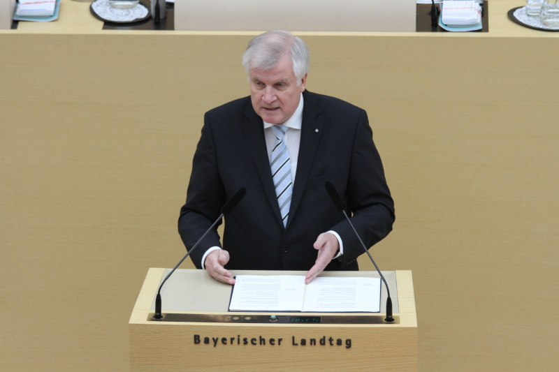 Ministerpräsident Horst Seehofer gibt Regierungserklärung ab: 
