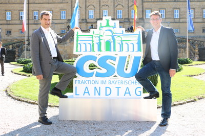 Finanzminister Markus Söder und Landtagsabgeordneter Markus Blume, Vorsitzender der CSU-Grundsatzkommission.