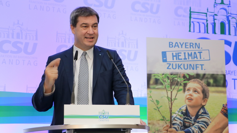Zum Abschluss der Klausurtagung gab Spitzendkandidat Markus Söder einen Ausblick auf die künftige Regierungsarbeit und die Landtagswahlen 2018. © CSU-Fraktion