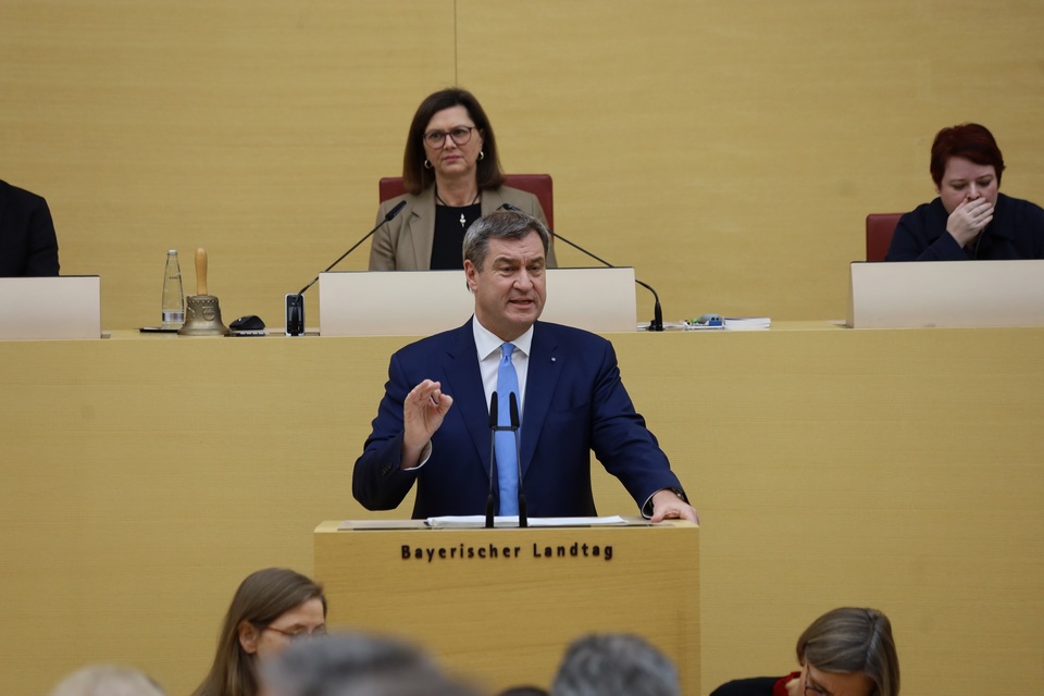 Dr. Markus Söder bei seiner Regierungserklärung